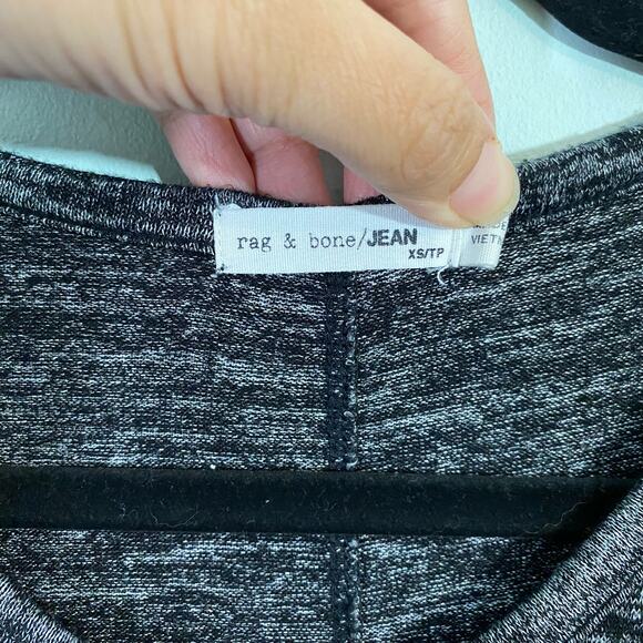 Rag & Bone Jeans Women's Spaced Grey Knit Long Sleeve Top Size XS - Picture 6 of 8
